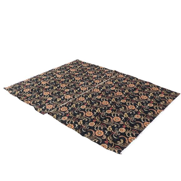 Vtg Mill Creek Fabrics Floral Night Black Remnant Sewing Fabric 2pcs = 3.7yards - Picture 3 of 9